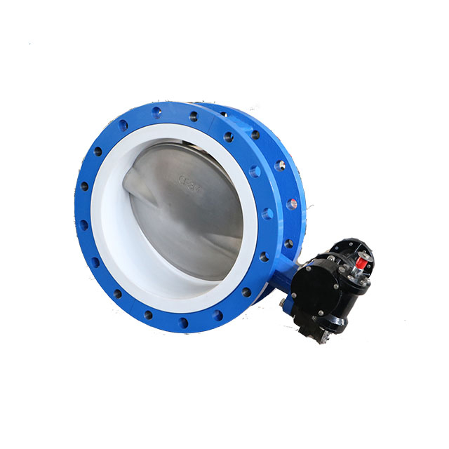 China Pn Ptfe Lined Double Flange Butterfly Valve Manufacturers Pn