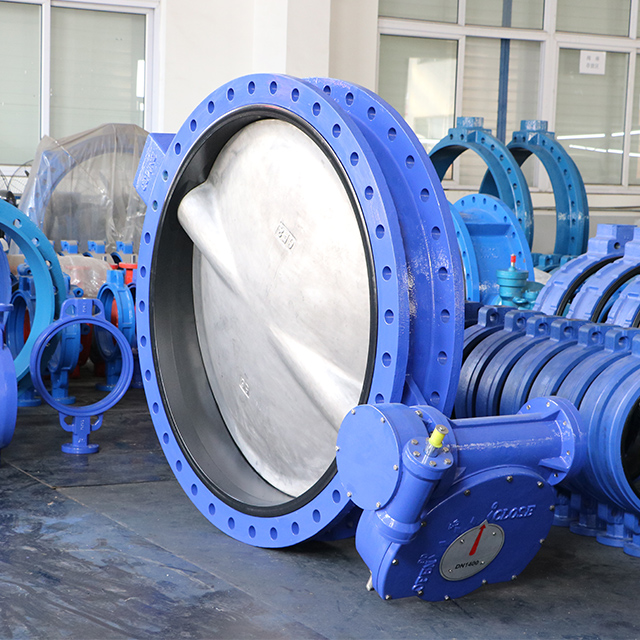 Concentric U Section U Type Double Flange Butterfly Valve with Rubber ...